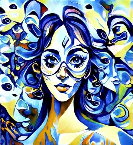 GAN self-portrait degraded to an earlier training epoch