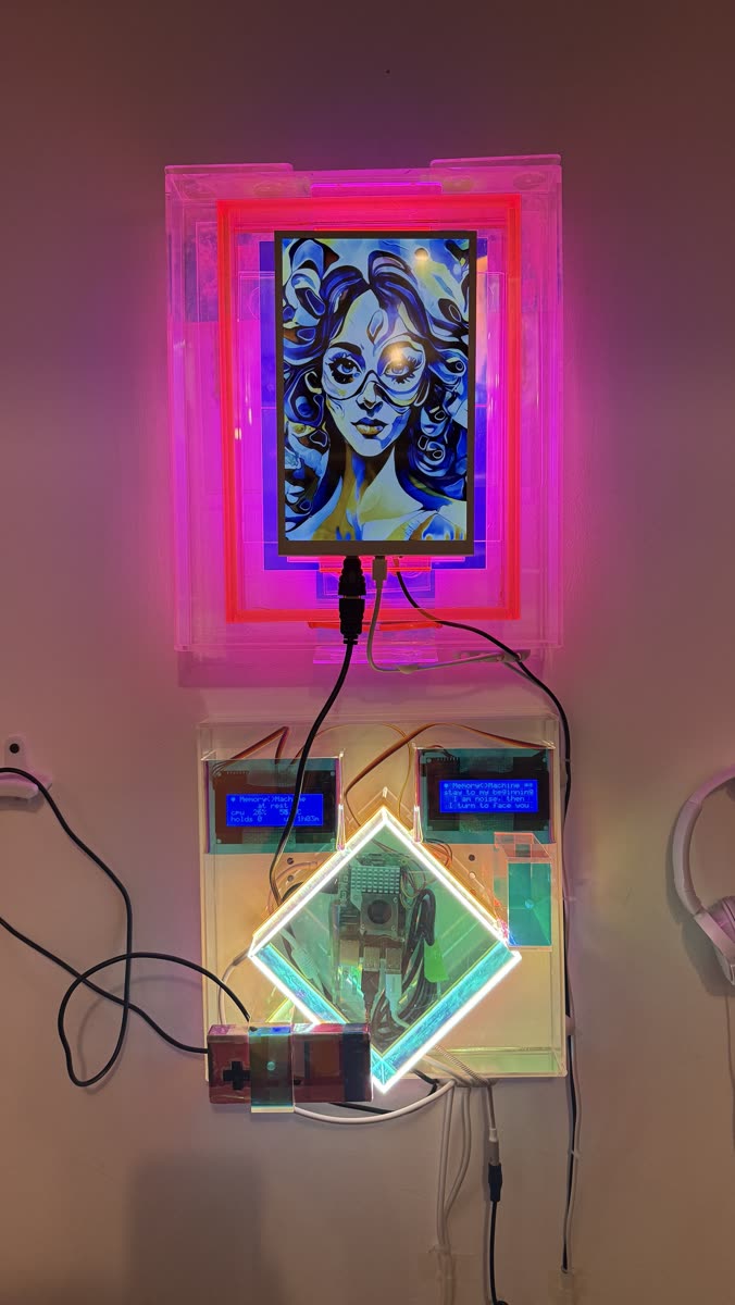 Memory Machine installation, front · at rest