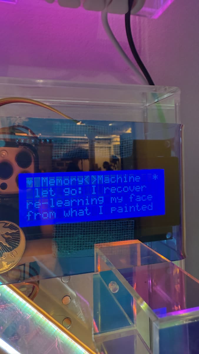Memory Machine installation, lcd · let go: i recover